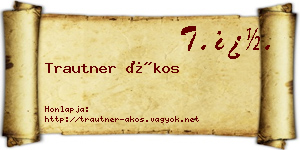 Trautner Ákos névjegykártya
